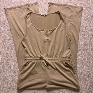 Francesca's Collections Tan Sleeveless jumpsuit